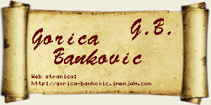 Gorica Banković vizit kartica